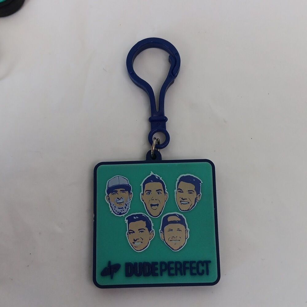 Dude Perfect Keychain Charm Lot Wheel Unfortunate Panda Golf Space Biking Logo - Picture 5 of 16